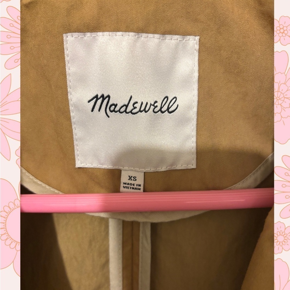 Madewell Tan Double-Breasted Trench Coat - Picture 4 of 6